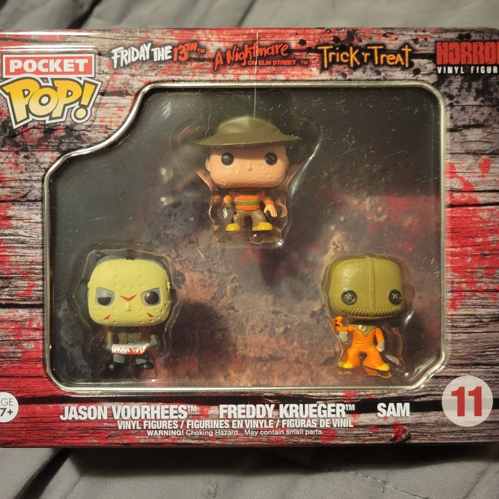 Funko Pocket POP Horror Vinyl Figures Jason Voorhees/Freddy Krueger/Sam
